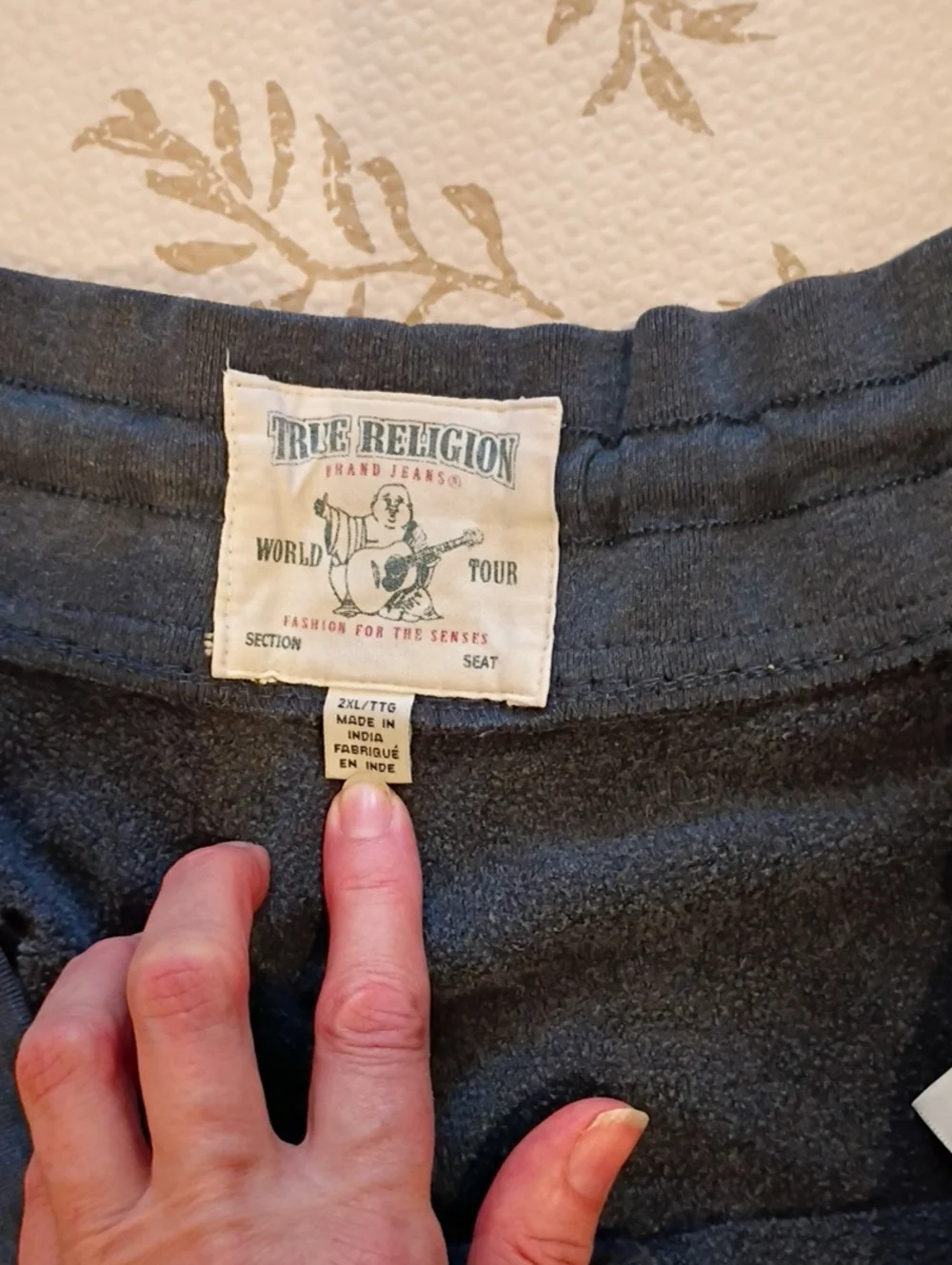 True Religion Men's 2XL Navy Drawstring Joggers